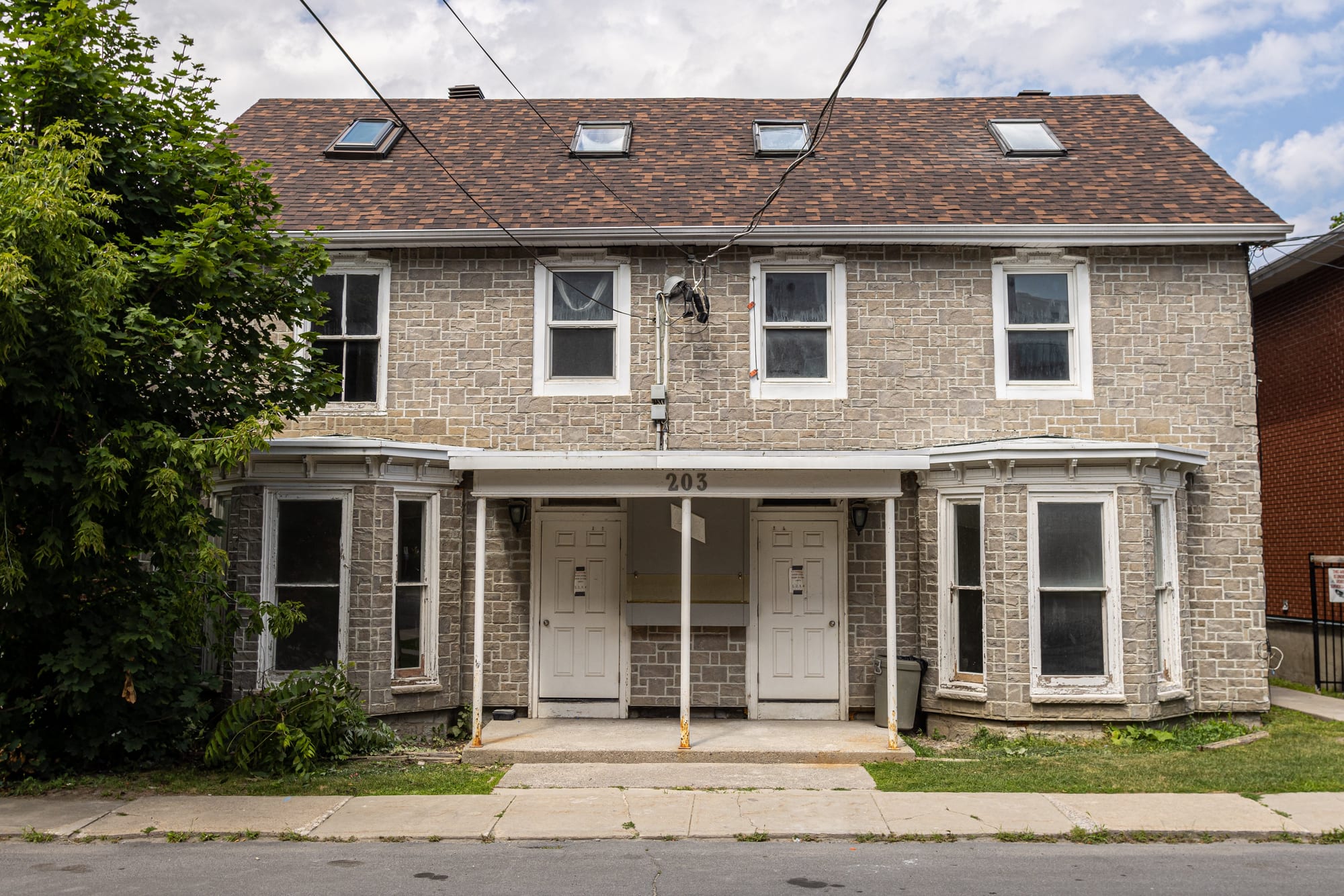 Heritage stone exterior of 203 Colborne Street, Kingston