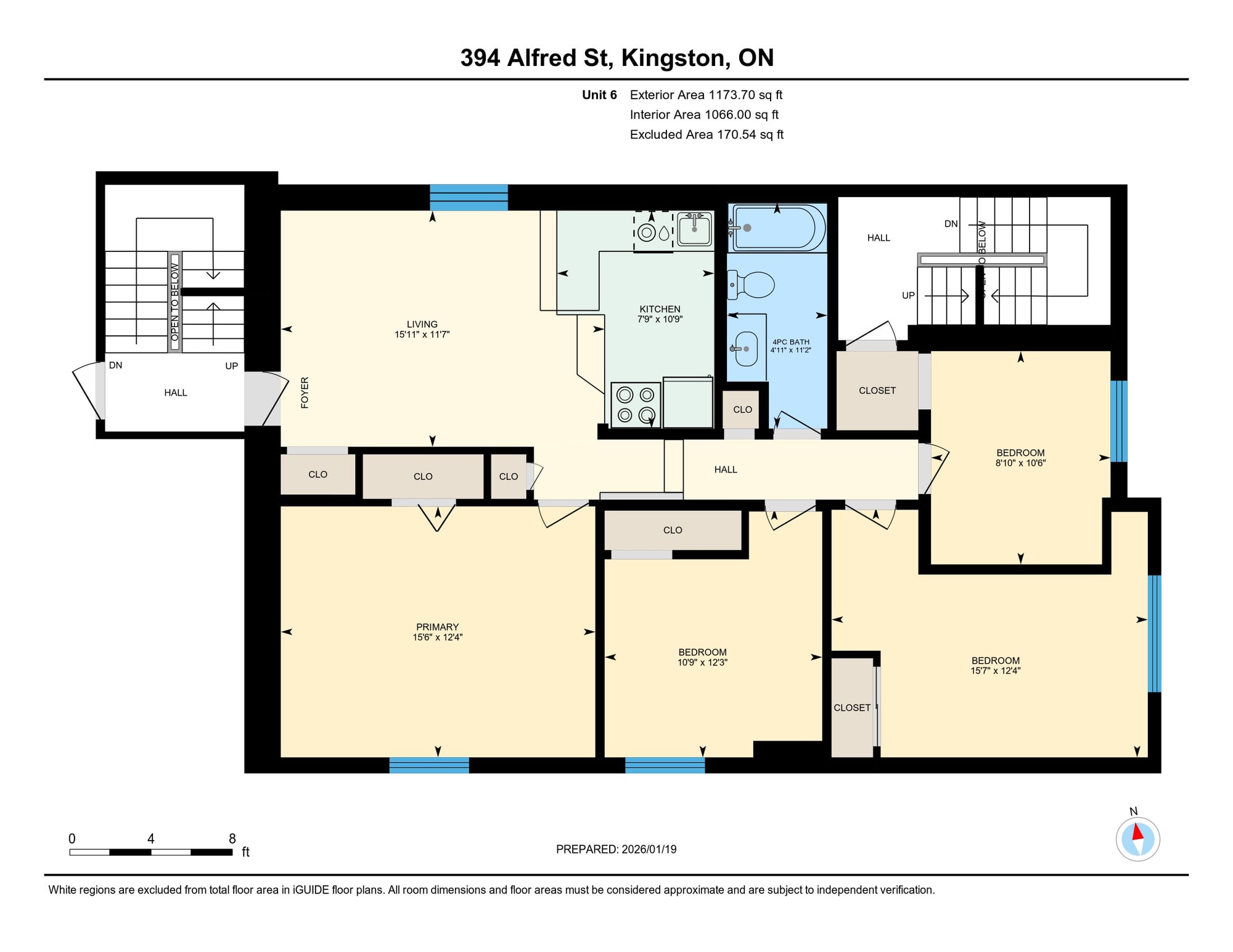 4 Bedroom (Unit 6) floor plan, 4 bed, 1 bathroom, 394 Alfred Street Kingston