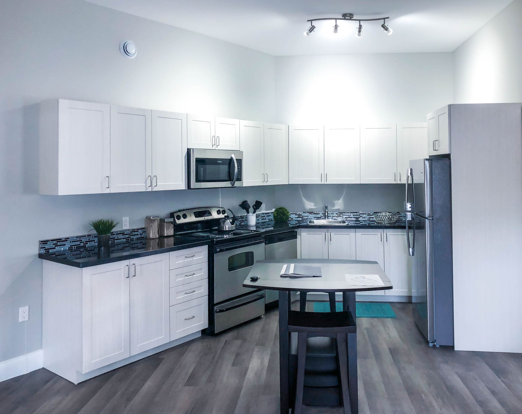 Kitchen of the 630 Princess Street model suite, Kingston